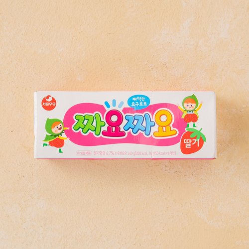 서울우유 짜요짜요 딸기맛 제품 이미지