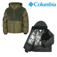 컬럼비아 플리스 구스 숏 패딩 점퍼 가벼운 거위털 스택틱 포인트 다운 자켓 YM3089