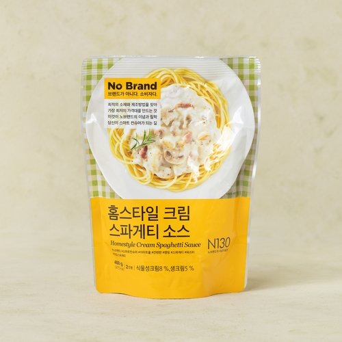 [노브랜드] 홈스타일 크림 스파게티 소스 400g