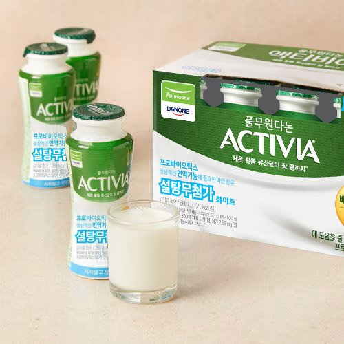 [풀무원]다논 액티비아 화이트플레인 130mlx8입