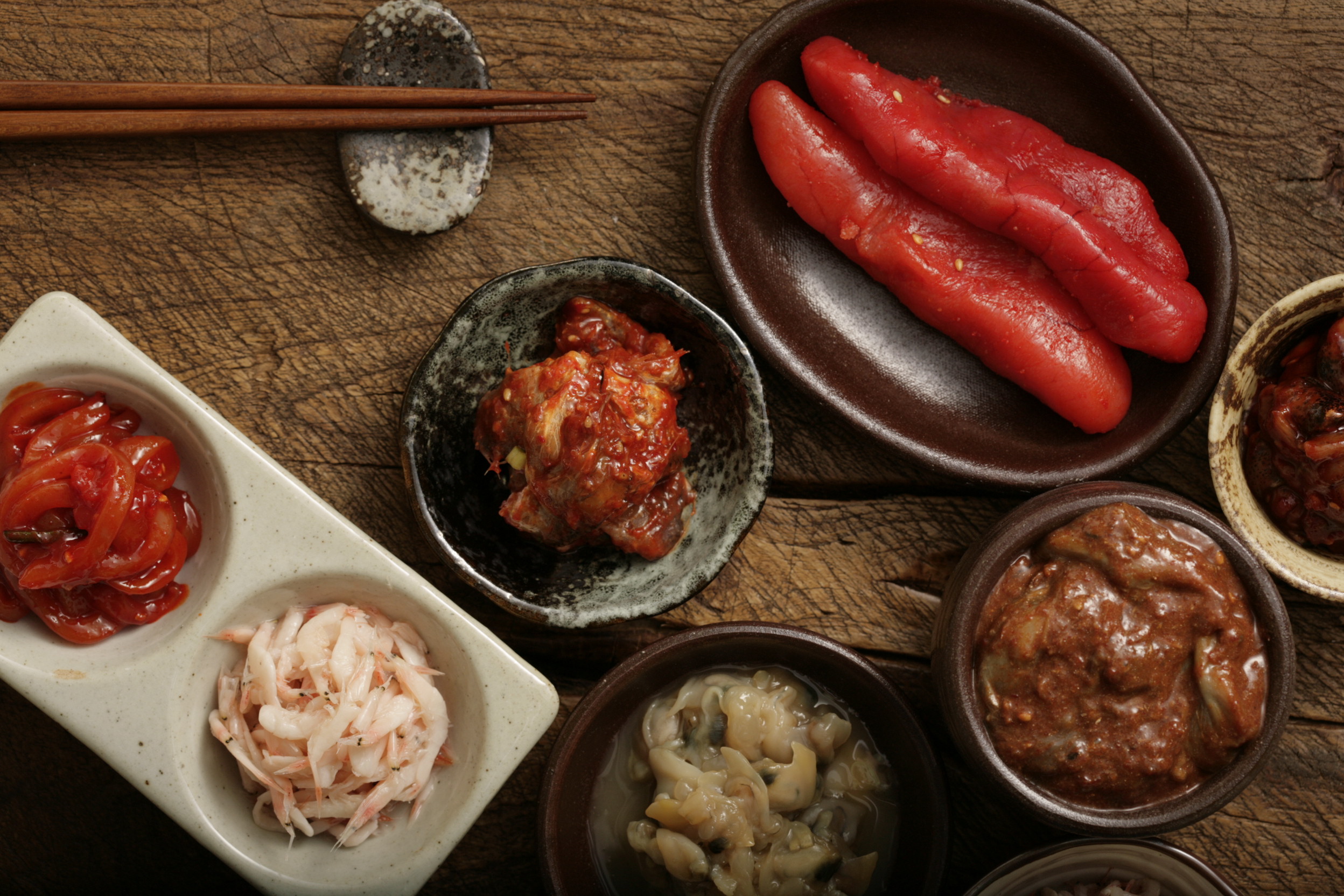 Ogane Jeotgal Collection: Gomso Fermented Seafood, Squid, Octopus, Pollack Intestine