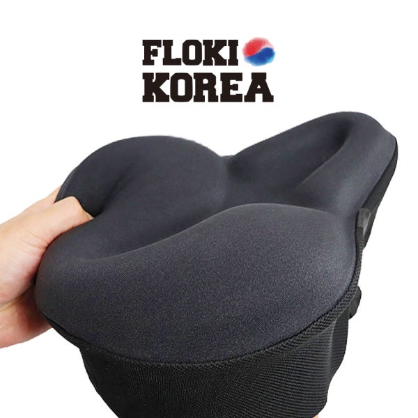 플로키코리아 자전거 안장 쿠션 커버 전립선 실내 실외 5cm 와이드