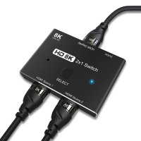 hdmi2.1분배기 듀얼모니터 HDMI 선택기 분배기 셀렉터 전환기 2:1