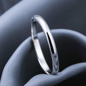 플래티늄 Pt950 2g 심플 엥 반엥 반지 백금 베이직 레이어드 링