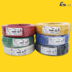 기성전선 KIV 1.5SQ 전기선 유연성 단심 비닐 절연 전기선 롤 단위 케이블선 판매