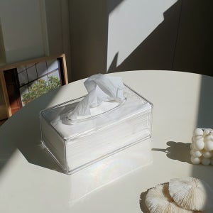 아크릴 티슈 케이스 / 각티슈 두루마리 휴지 화장지 모던 심플 투명 크리넥스 휴지곽