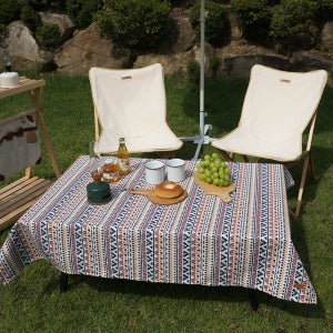 포그난 감성 캠핑 테이블보 사각 방수 맞춤 제작