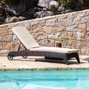 라트 웬디 야외 테라스 라탄 썬베드 수영장 비치 의자