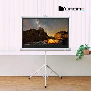 윤씨네 16:9 삼각대 일체형 빔스크린 S-SH 캠핑용 가정용 이동형 102cm(40인치), 1개