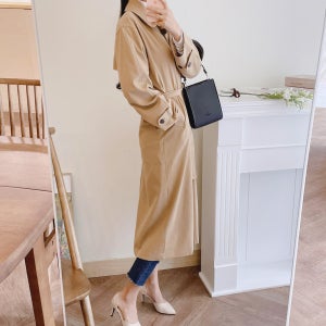 여성 트렌치코트 빅사이즈 여성가을코트 클래식 바바리 겨울