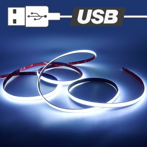 삼항LED USB전원타입 COB 슬림 면발광 LED바/보조배터리 USB충전기등 연결/인테리어 컴퓨터 튜닝