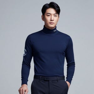 가을 겨울 남성 골프 웨어 기모 상의 티셔츠