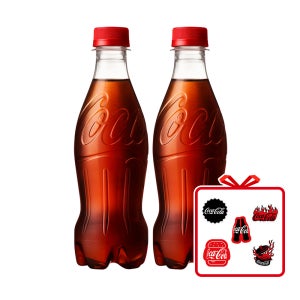 (공식) 코카-콜라 라벨프리 PET 370ml 24개 + Coke&Meal 스티커팩 (옵션선택)