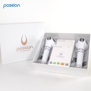 포세이온 샤워헤드형 자화이온수 샤워기, 2년보증 화이트 2개+필터 2개[선물박스]