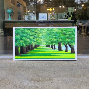 싱그러운 가로수길 2 - 대형 유화그림 거실액자 풍경화