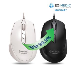 이큐메딕 Sanitize-M3 항균 무소음 유선 마우스 블랙