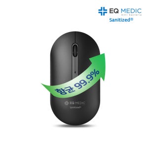 이큐메딕 Sanitize-WM1 항균 무소음 무선 마우스 블랙