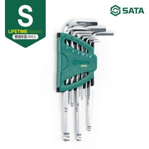 사타 SATA 육각 롱 볼 렌치 세트 (9PCS)