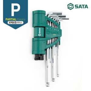 사타 SATA 육각 엑스트라 롱 볼 렌치 & 토크 핸들 세트 (9PCS,MM)