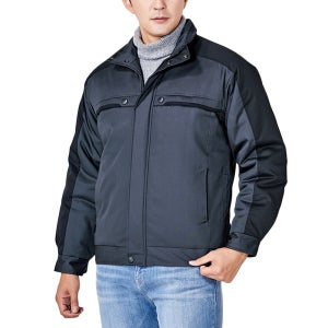 겨울 작업복 점퍼 단체 근무복 상의 남자 솜 패딩 방한복 회사 추동 잠바 PW-J903