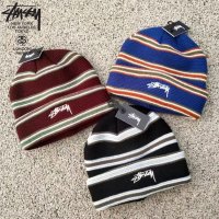 (국내배송) 스투시 트리플 스트라이프 커프 비니 STUSSY TRIPLE STRIPE CUFF BEANIE