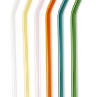 [HAY] 재사용 스무스 유리 빨대 Sip Smooth Glass Straws Set of 6