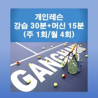 [강남테니스아카데미] 실내 테니스 개인레슨(30분/주1회/월4회)