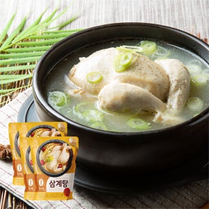 [밀리원] 유황 먹여 키운 삼계탕 레토르트 실온보관 800g, 4개