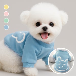 오렌지원 드로잉 아기 강아지 기모 맨투맨 티셔츠 실내복 옷