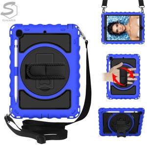 아이패드9세대 10.2인치 A2604 컬러풀 핸드 스트랩 스탠드 태블릿 케이스