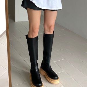 배색 키높이 첼시부츠