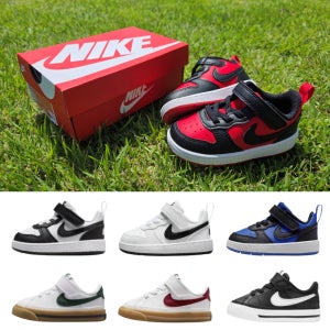 나이키 키즈 끈없는 운동화 코트 버로우 레거시 유아 여아 베이비 찍찍이 신발