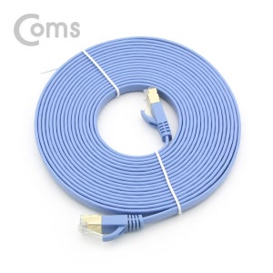 Coms 랜케이블 Cat7 플랫형 LAN 10Gbps RJ45 랜선 10M