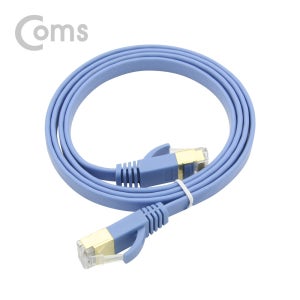 Coms 랜케이블 Cat7 플랫형 LAN 10Gbps RJ45 랜선 1M
