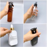 200ml 스프레이용기 향수 공병 안개분사 휴대용 블랙 갈색 사각 룸스프레이 용기