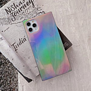 아이폰X 미러 케이스 예쁜 홀로그램 독특 특이한 유니크 사각 거울 얇은 슬림 XS XR