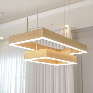 4인용식탁등 LED 식탁조명 펜던트조명 사각 2단