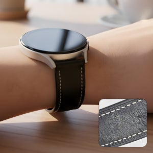 갤워치 7 6 5 4 3 갤럭시워치 클래식 프로 액티브2 삼성 호환 스티치 가죽 스트랩 시계줄 20mm