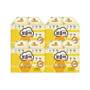 깨끗한나라 보솜이 13무안심 아기물티슈 60매 6입x4팩 유아용물티슈
