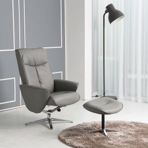 소티디자인 아델 1인용 리클라이너 인조가죽 암체어 소파 의자 (발받침포함)