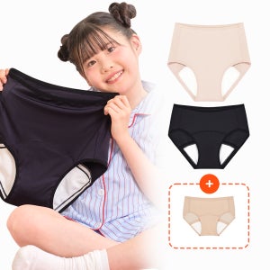 [초경선물] 단색 입는 생리팬티 브리프+오버나이트 + (선물) 라이너 위생팬티