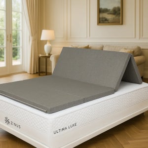 엔젤홈스 4단 접이식 매트리스 5cm 두께 / 1인용 거실 침실 매트 / 폴딩 매트