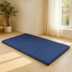 4단 접이식 매트리스 5cm 두께 / 1인용 거실 침실 매트 / 폴딩 매트