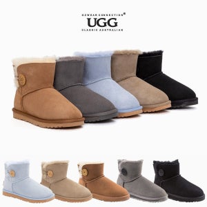 어그부츠 오즈웨어 호주 UGG 클래식 미니버튼 앵클 양털 퍼 부츠
