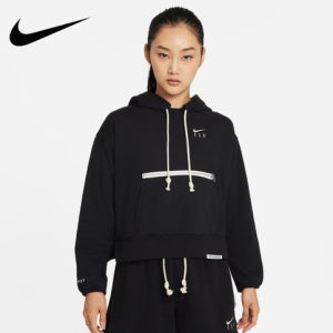 나이키 2021 여성 숏 후드티 드라이핏 블랙(6484) 스우시 후드탑 크롭후드티 이너웨어