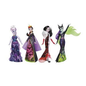 디즈니 빌런 악당 블랙 앤 브라이트 피규어 패션인형 패션돌 장난감 굿즈 장식 4종 세트