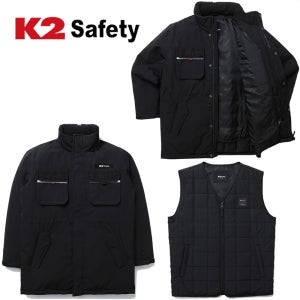 K2 세이프티 점퍼 잠바 패딩 탈부착 후드 패딩조끼 근무복 단체복 21JK-F104