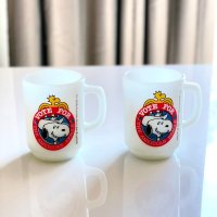 빈티지 파이어 킹 스누피 프레지던트 머그 Vintage Fire king Snoopy President Mug