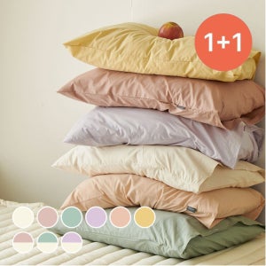 쁘리엘르 1+1 순면 60수 호텔 베개커버 브레스 자루형 40x60