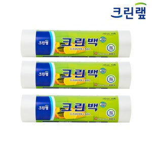 크린랲 크린롤백 200매X3개 총 600매 소형 중형 대형 위생백 비닐팩 크린백